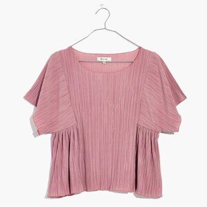 Madewell Texture & Thread Micropleat Top Vintage Mauve Size M